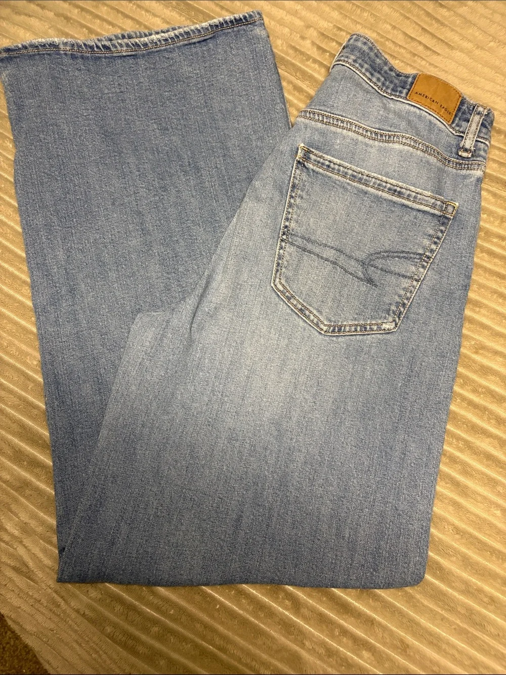 AE dreamy drape stretch super high-rise baggy wide leg jean - Picture 6 of 10
